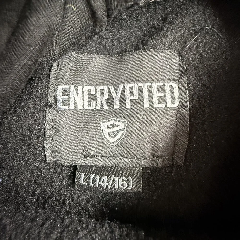 Savage Sweatshirt Hoodie Youth Large 14/16 All Over Print Pullover Encrypted Y2K - Picture 3 of 14